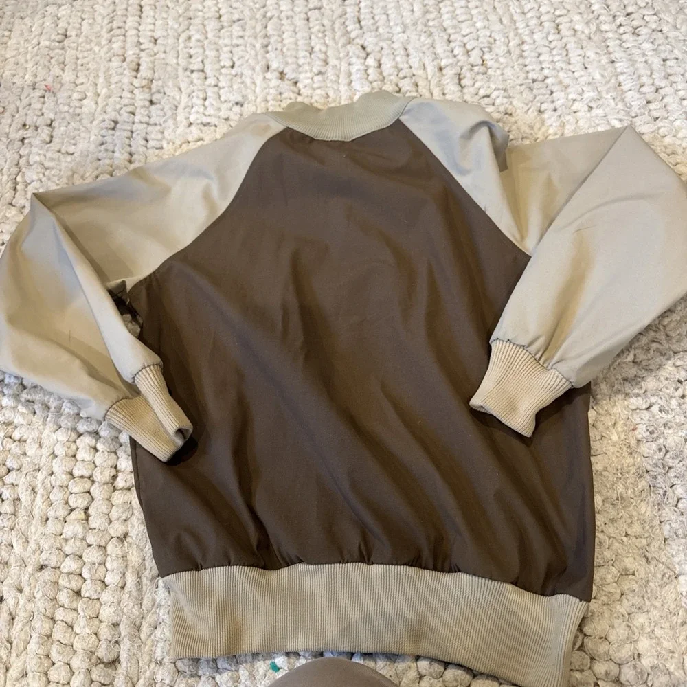 Vintage Mother Karen's Men's‎ Medium Quarter Zip Brown Pullover Sweater USA Made
